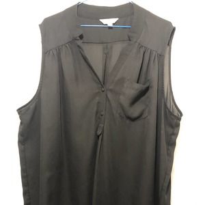 Myrtlewood of California sleeveless blouse 3X Dark Black